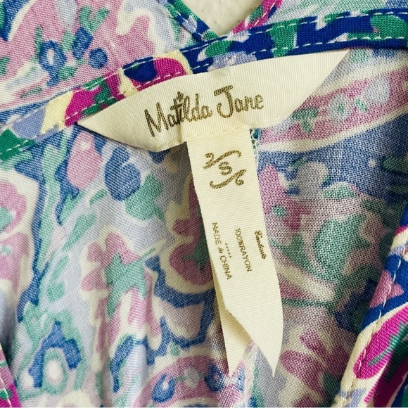 Matilda Jane woman’s paisley flowy top size S feminine colorful flared chic - Picture 2 of 9